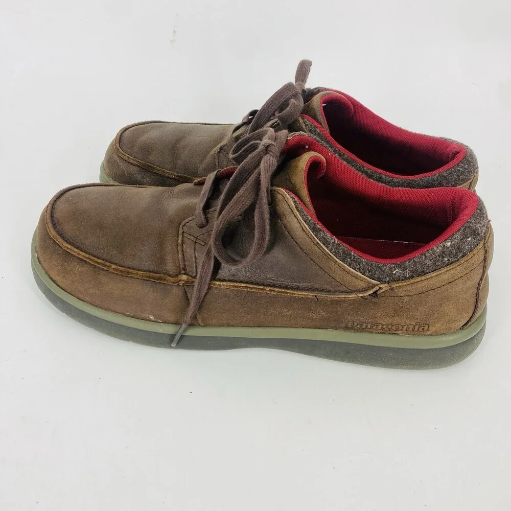 Patagonia Men's Brown Espresso Leather Chukka Lace Up Shoes Size 13